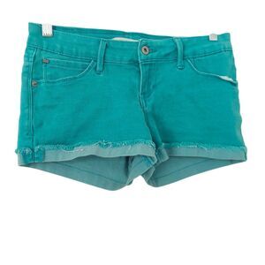 Levi’s Shorty Shorts Juniors Size 7 Teal Blue Green Aqua
